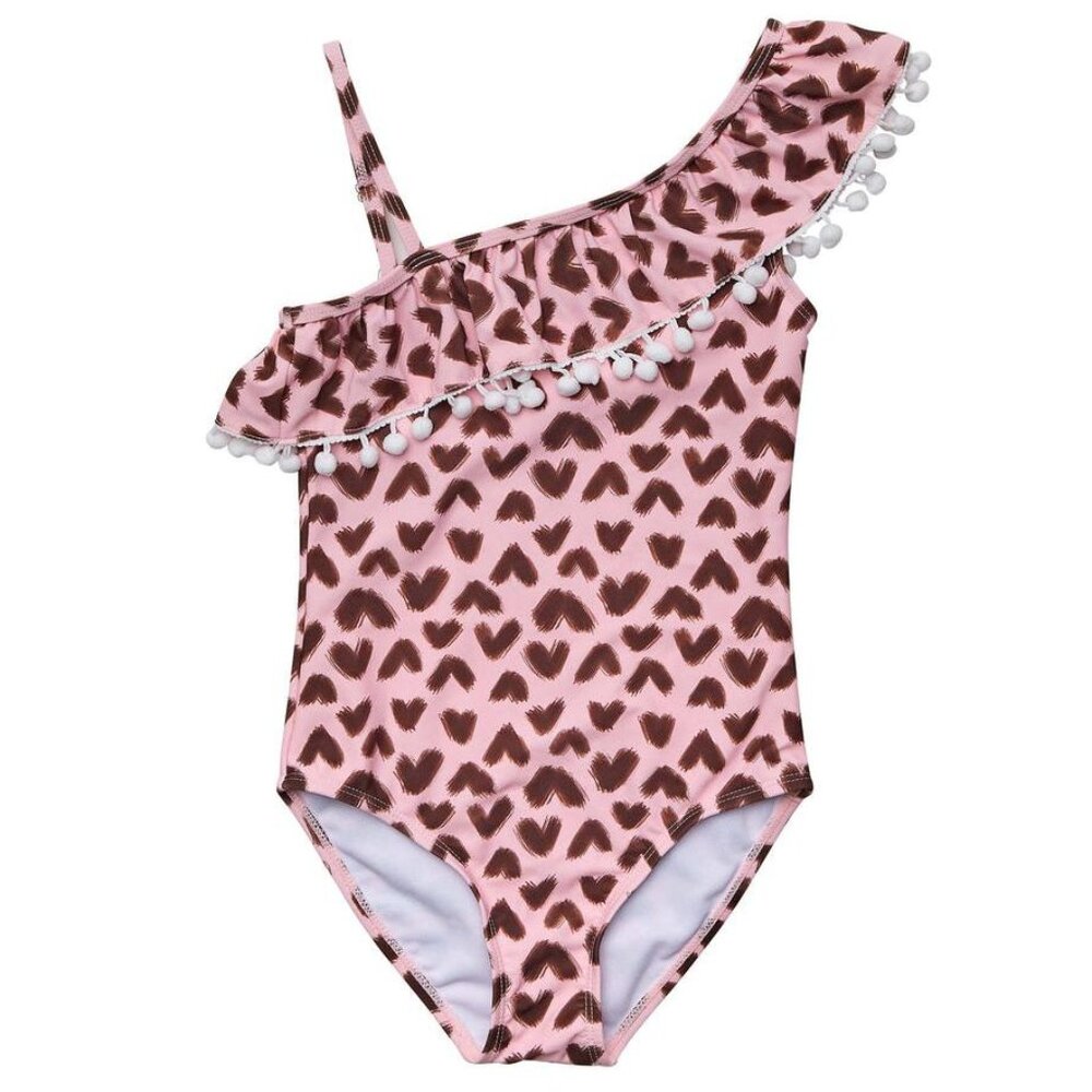 Snapper Rock | Girls Wild Love One Shoulder Frill Swimsuit